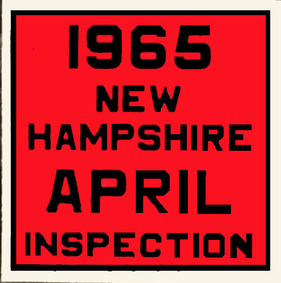 (image for) 1965 New Hampshire Inspection Sticker